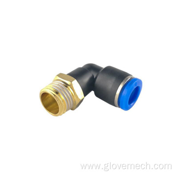 PL right angle elbow pneumatic hose connector fitting